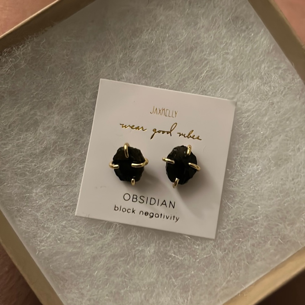 JAX KELLY
Obsidian Gemstone Earrings. Wear Good Vibes to Block Negativity